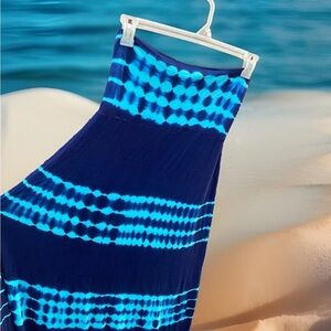 Stylish Blue Tie-Dye Women's Skirt